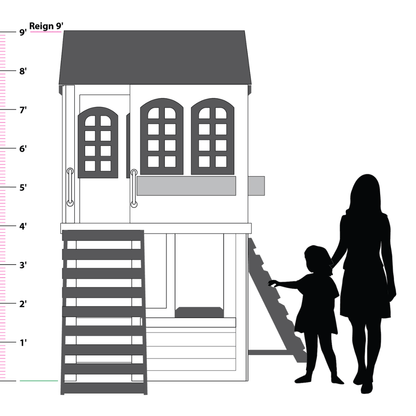 Farmhouse Designer 2 Story Playhouse - Smart Playrooms