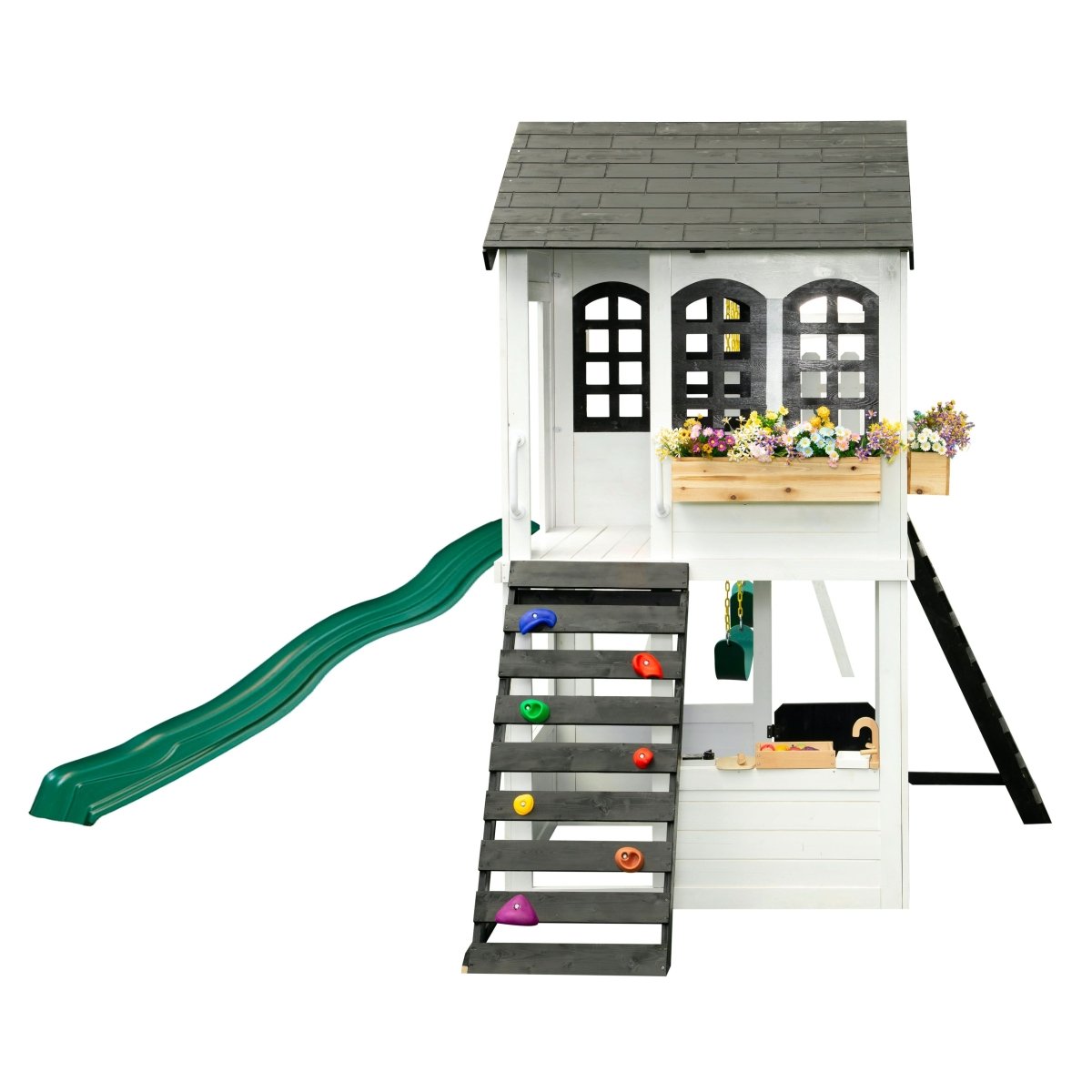 Farmhouse Designer 2 Story Playhouse - Smart Playrooms