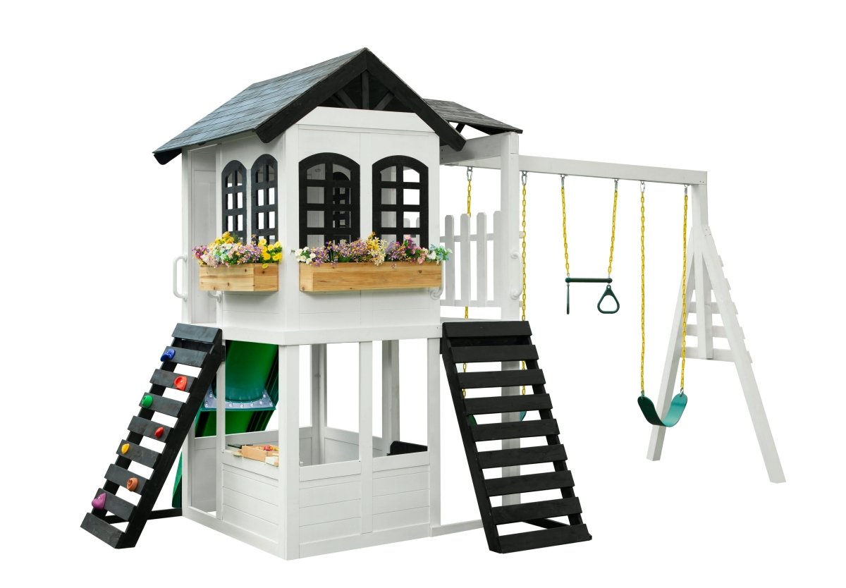 Farmhouse Designer 2 Story Playhouse - Smart Playrooms