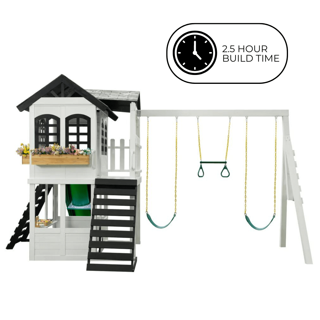 Farmhouse Designer 2 Story Playhouse - Smart Playrooms