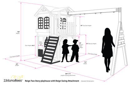 Farmhouse Designer 2 Story Playhouse - Smart Playrooms