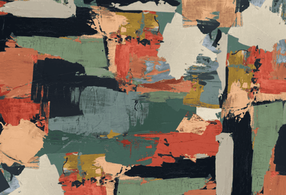 Cara Saven fixture wallpaper for playrooms with colorful abstract brushstroke design