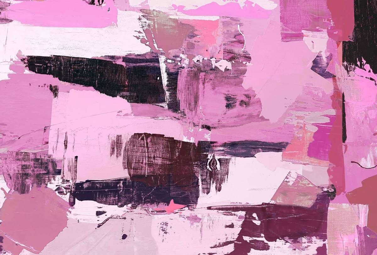 Colorful abstract fixture wallpaper for playrooms in pink and purple tones, adding charm to kids' spaces.