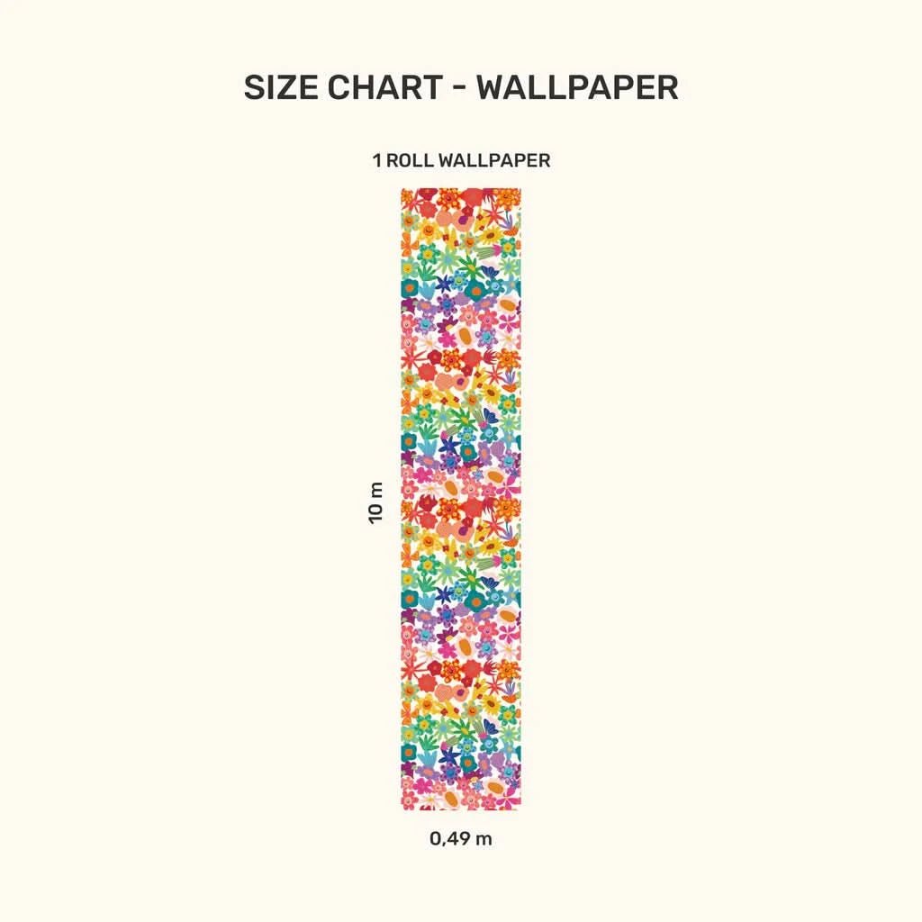 Floral Rainbow Wallpaper - Smart Playrooms