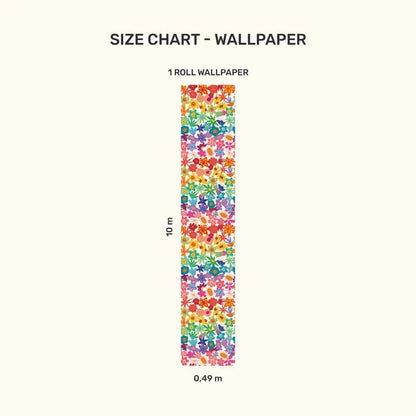 Floral Rainbow Wallpaper - Smart Playrooms