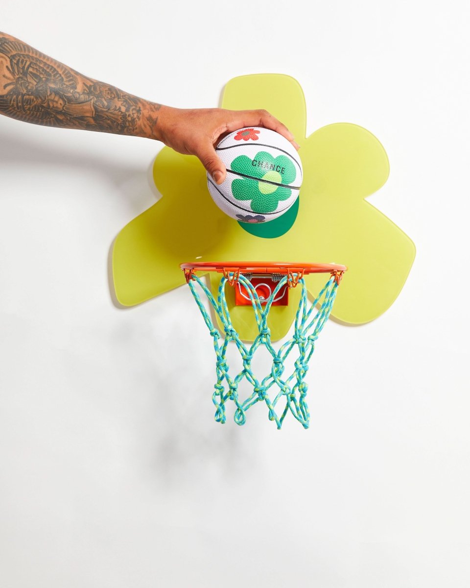 Flower Power Mini Leather Basketball - Smart Playrooms