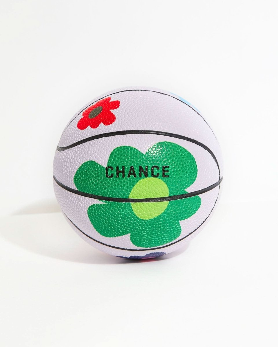 Flower Power Mini Leather Basketball - Smart Playrooms