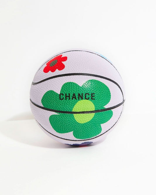 Flower Power Mini Leather Basketball - Smart Playrooms