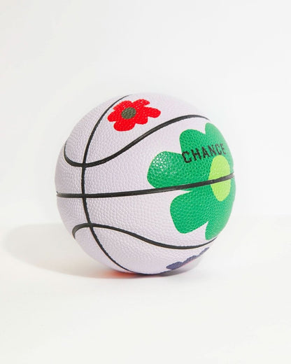 Flower Power Mini Leather Basketball - Smart Playrooms