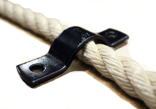 Jammar flush mount anchors for playrooms securing a thick rope to the wall for stability and safety