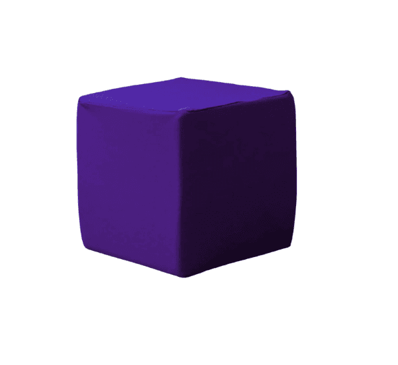 Purple foam cube covers for playrooms designed to enhance safety and comfort