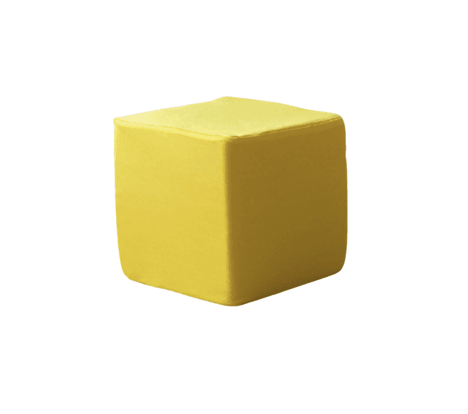 Yellow foam cube covers for playrooms adding comfort and color to children's spaces