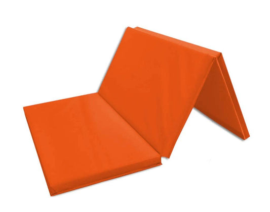 AK Athletics Foldable Landing Mat for Kids in bright orange, ideal for safe play and gym activities.