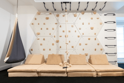 Half - Hex Rock Wall Panel + FLAT FRAME - Smart Playrooms