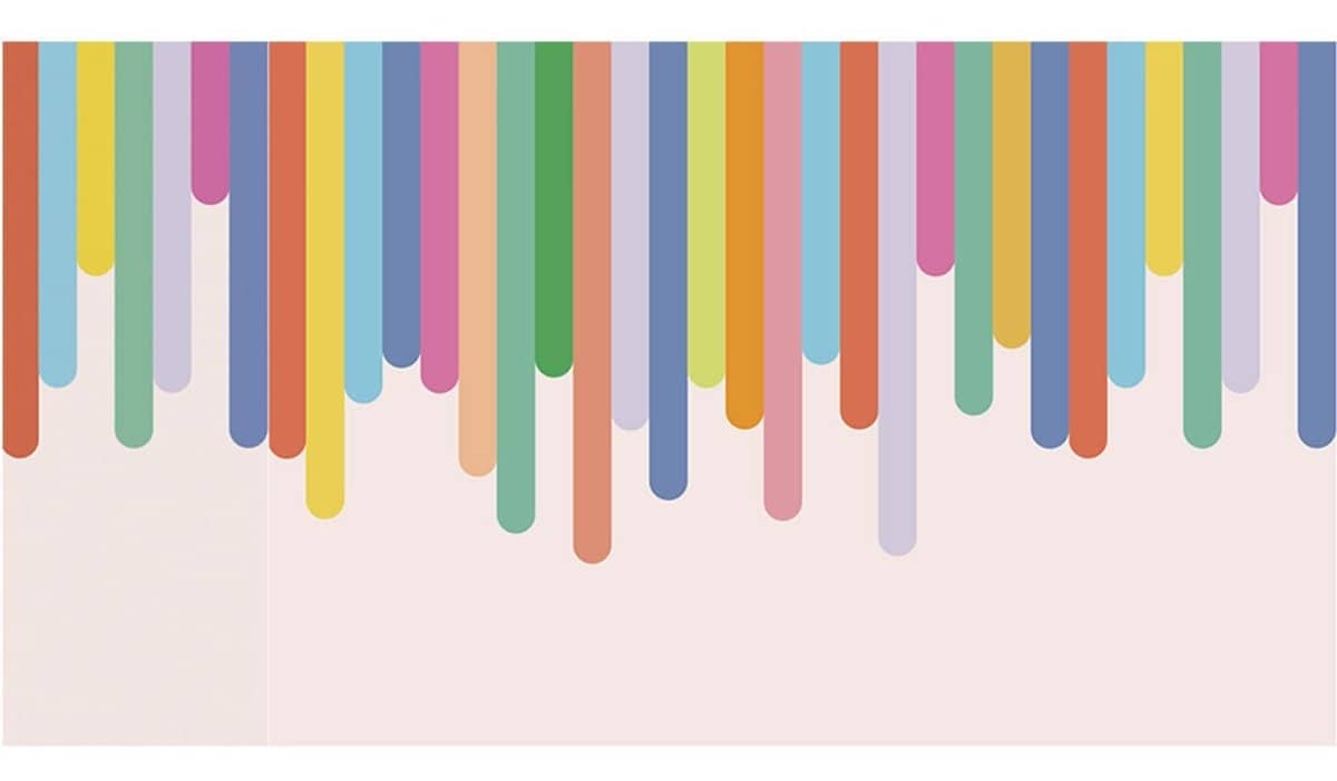 MOOUI ice cream wallpaper for playroom featuring colorful dripping design for a cheerful atmosphere