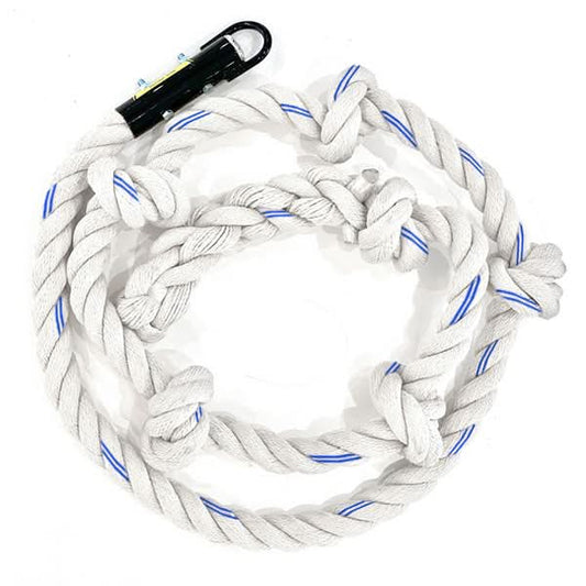 Durable Jammar indoor climbing rope for kids with secure knots for safe climbing fun
