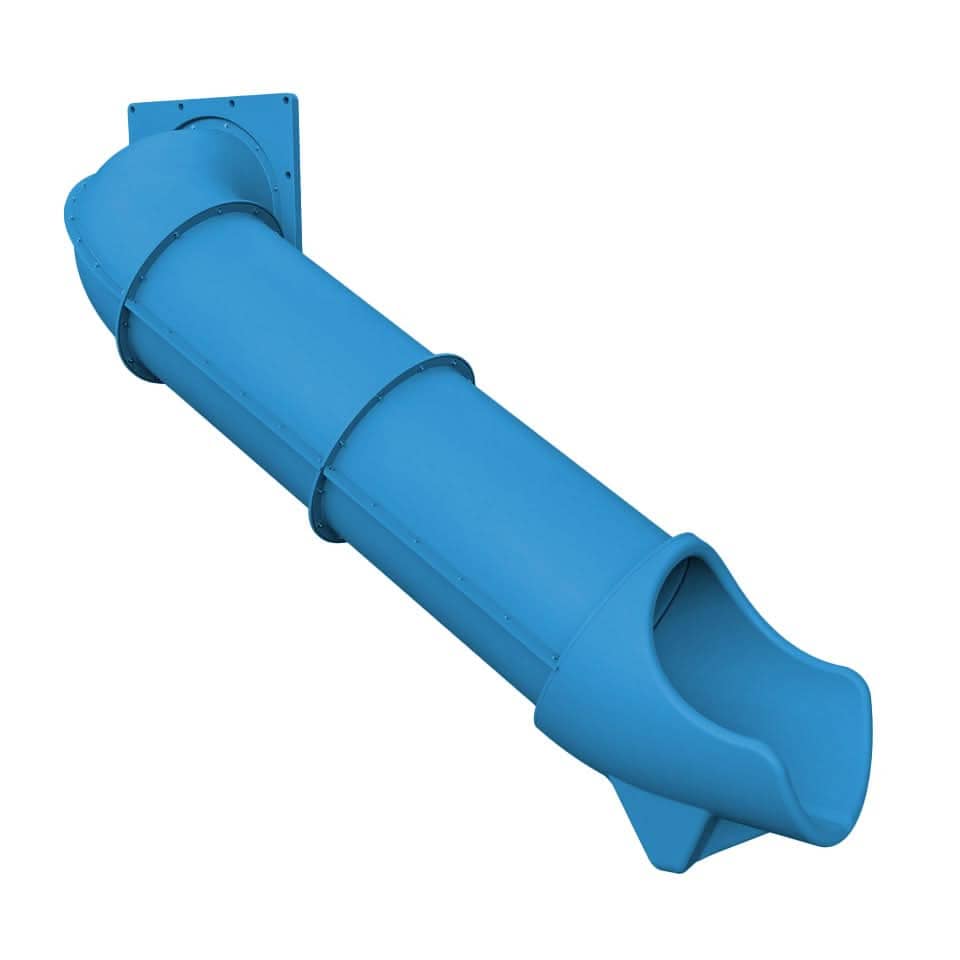 Dunrite indoor hook tube slide in blue for playgrounds or play areas