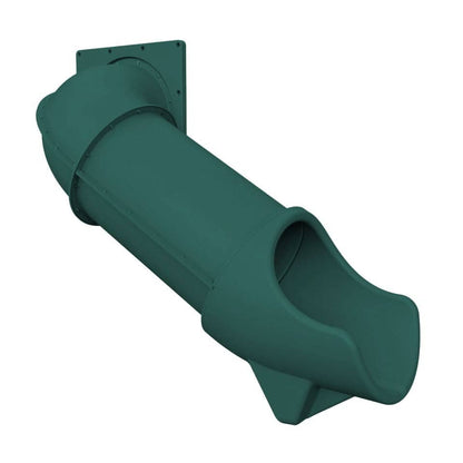 Dunrite indoor hook tube slide in green, perfect for indoor play areas and fun activities