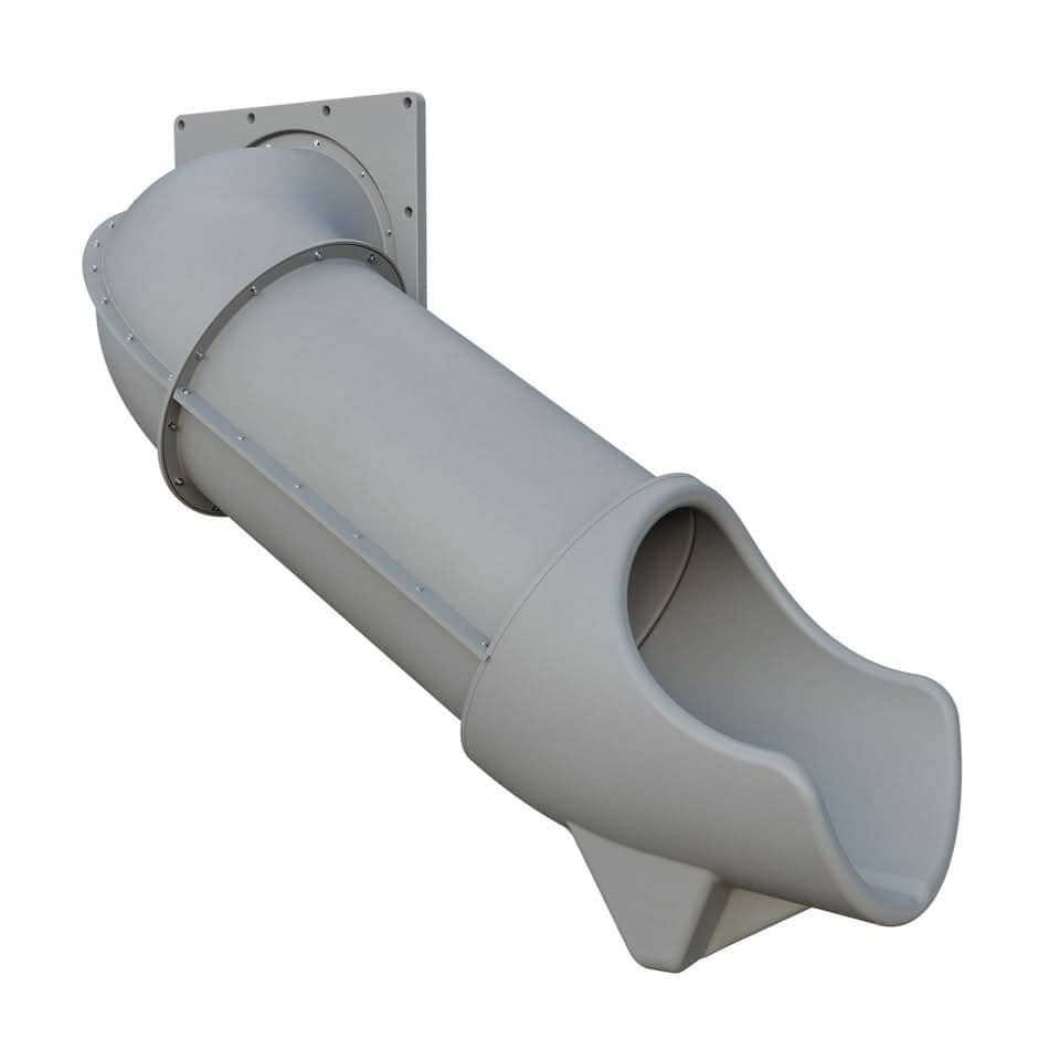 Dunrite indoor hook tube slide designed for fun play, featuring a smooth curved design