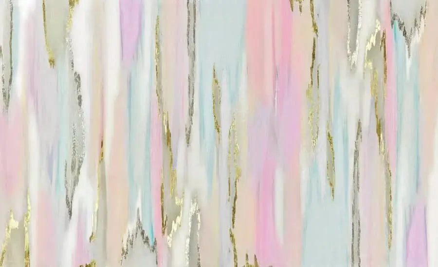 Vivian Ferne kids playroom wallpaper featuring soft pastel colors and stylish abstract patterns