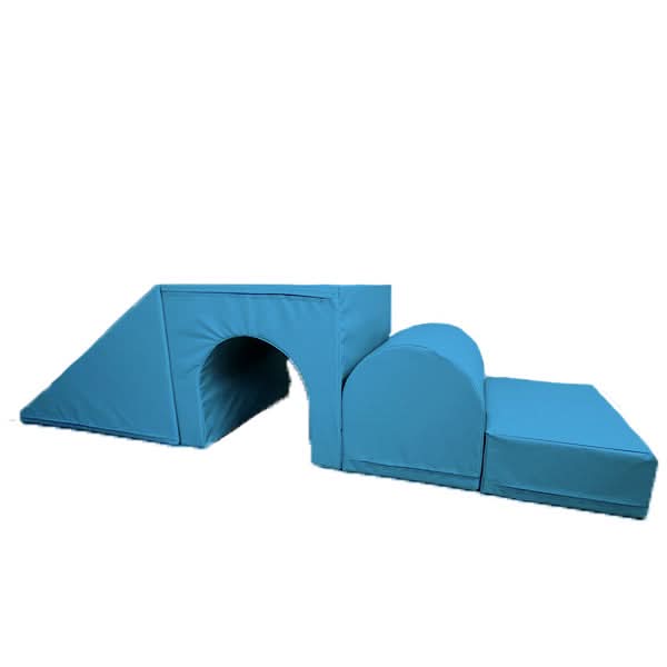 AK Athletics large soft play shapes for kids in blue, perfect for climbing and crawling games