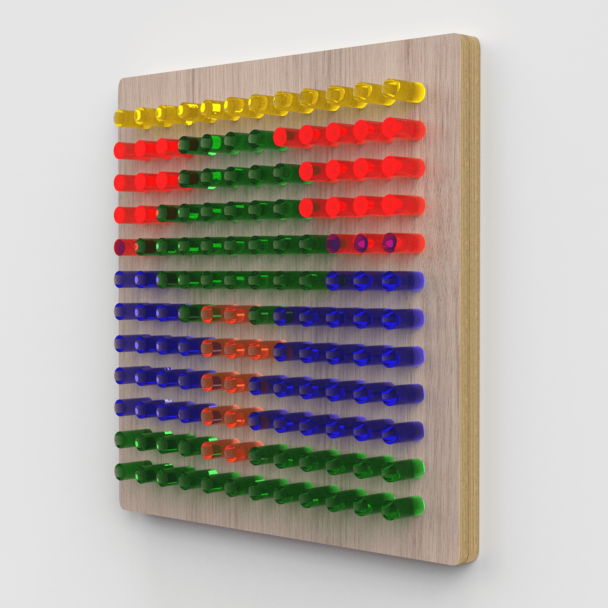 Colorful Mini Lite-Brite board for kids with peg designs for creative STEM activities