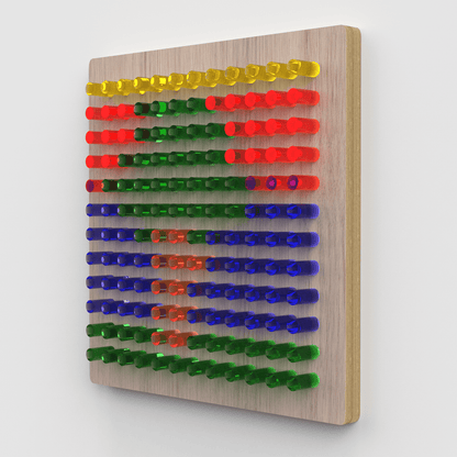 Colorful Mini Lite-Brite board for kids with peg designs for creative STEM activities