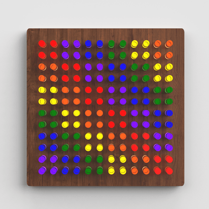 Mini Lite-Brite board for kids featuring colorful pegs for creative play and imaginative projects