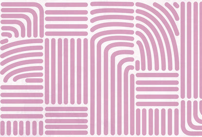 Cara Saven modern playroom wallpaper featuring a playful pink linear design for children's spaces