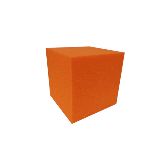 Envirolite Montessori foam cubes in bright orange color, perfect for playful learning and activities