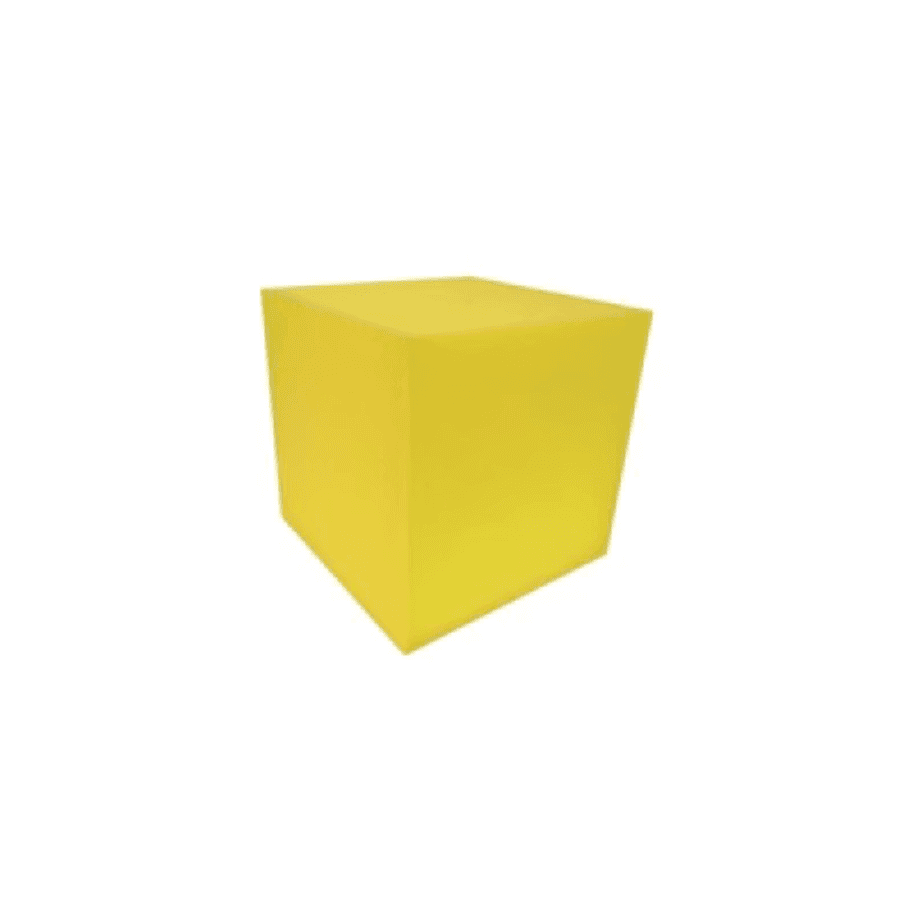Envirolite Yellow Montessori Foam Cube for Creative Play and Learning Activities