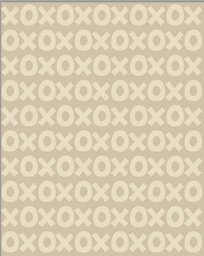 Montessori playroom wallpaper featuring playful beige and cream tic-tac-toe pattern for children's spaces