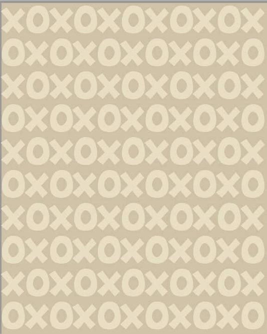 Montessori playroom wallpaper featuring playful beige and cream tic-tac-toe pattern for children's spaces