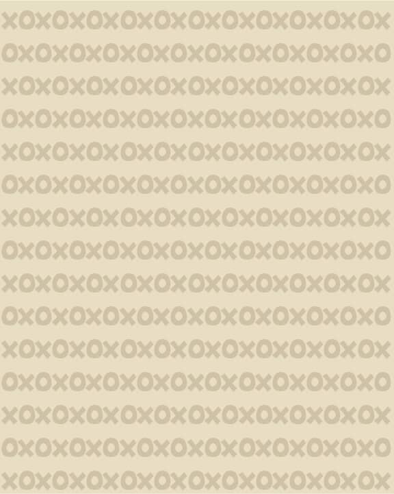 Sur La Mur montessori wallpaper for playroom featuring a playful pattern of Xs and Os