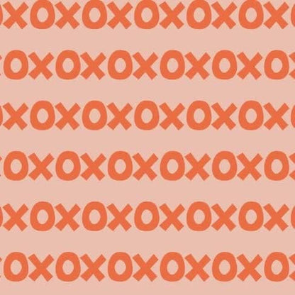 Sur La Mur Montessori wallpaper for playroom featuring a playful orange graphic pattern