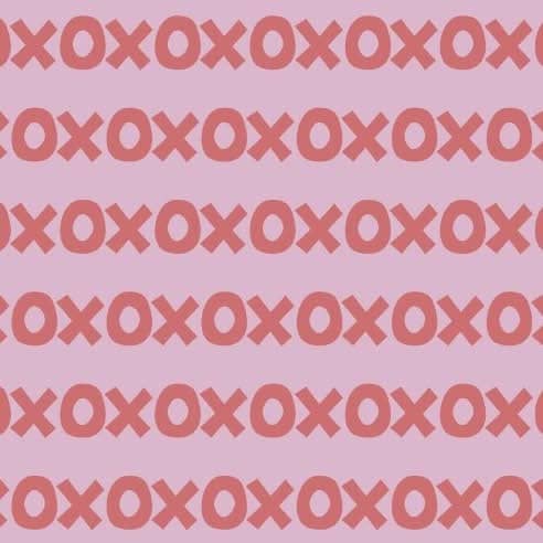 Sur La Mur Montessori wallpaper for playroom featuring a playful pattern of X and O shapes