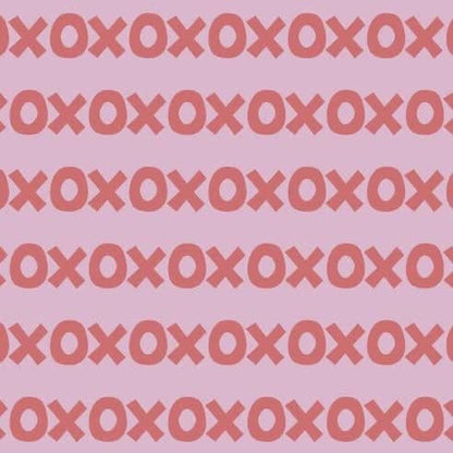 Sur La Mur Montessori wallpaper for playroom featuring a playful pattern of X and O shapes