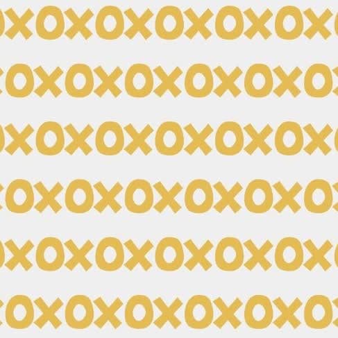 Sur La Mur Montessori wallpaper for playroom featuring a fun yellow tic-tac-toe pattern