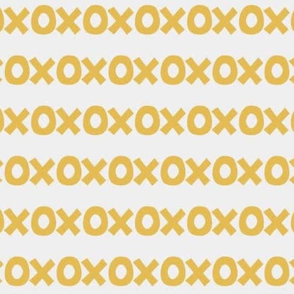 Sur La Mur Montessori wallpaper for playroom featuring a fun yellow tic-tac-toe pattern