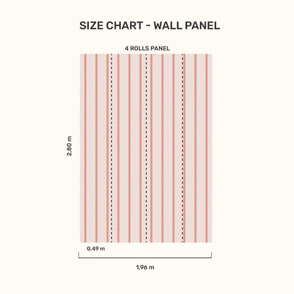 Red Ornamental Stripes Wallpaper