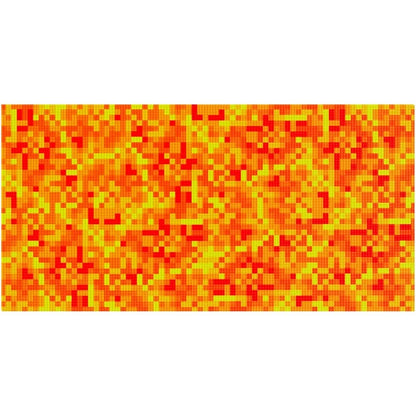 Vibrant mosaic brick building board in red and yellow colors for creative STEM activities