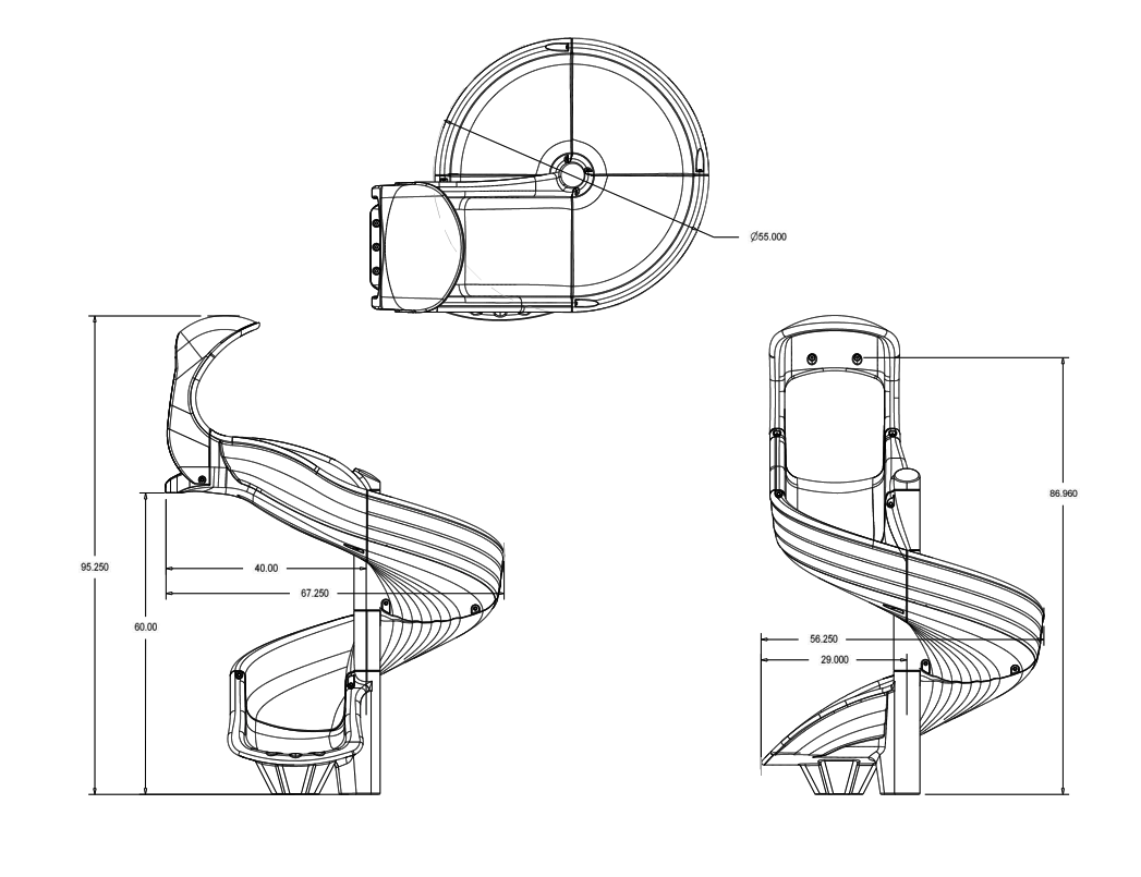 Open Spiral Slide - Smart Playrooms