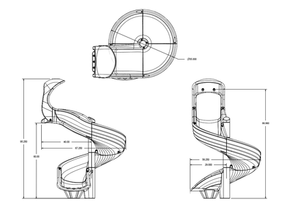 Open Spiral Slide - Smart Playrooms