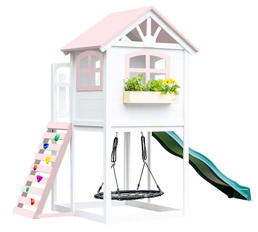 Playhouse + Swing Set + Custom Color - Smart Playrooms