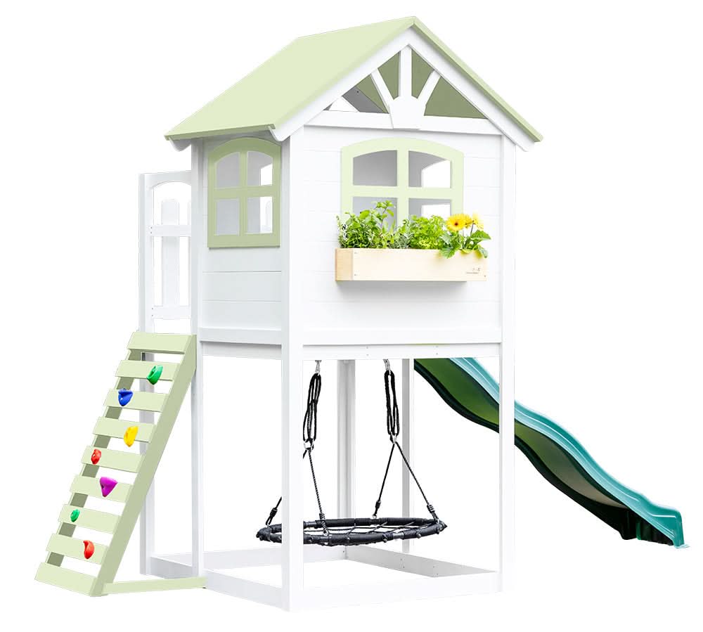 Playhouse + Swing Set + Custom Color - Smart Playrooms