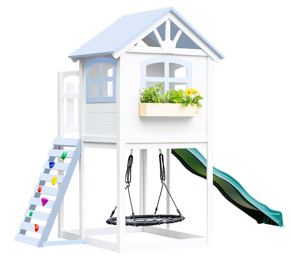 Playhouse + Swing Set + Custom Color - Smart Playrooms