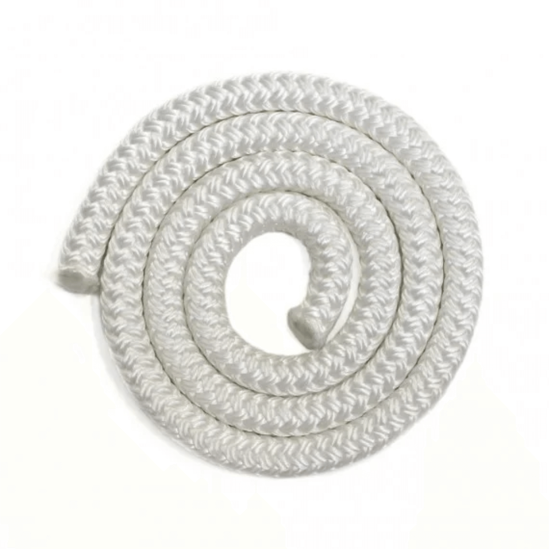 White climbing rope coiled neatly for secure installation of playroom hammock net set