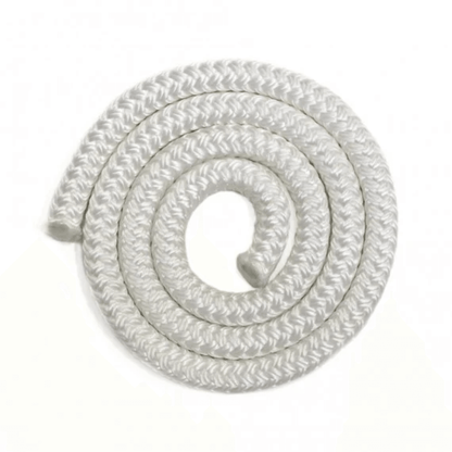 White climbing rope coiled neatly for secure installation of playroom hammock net set