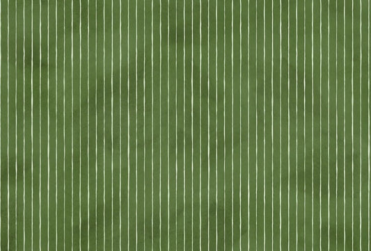 Cara Saven Playroom wallpaper featuring a green striped design for playful spaces