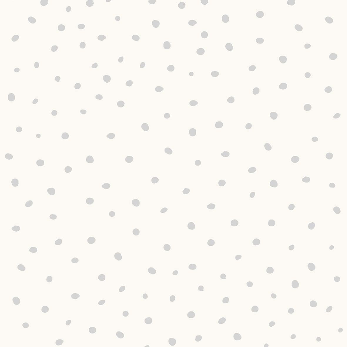 Polka Dots Gray Wallpaper - Smart Playrooms